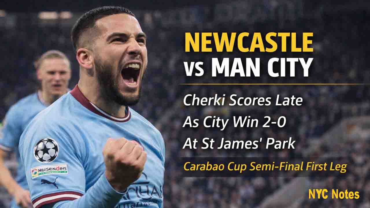 Newcastle vs Man City: Cherki Scores Late as City Win 2-0 at St James Park Newcastle vs Man City
