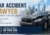 Best Traffic Accident Lawyers in NYC – Free Consultation Available Car accident lawyer NYC banner showing damaged car with Manhattan skyline and free consultation offer