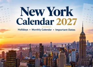 New York Calendar 2027: Holidays, Monthly Calendar and Important Dates New York Calendar 2027 Holidays, Monthly Calendar